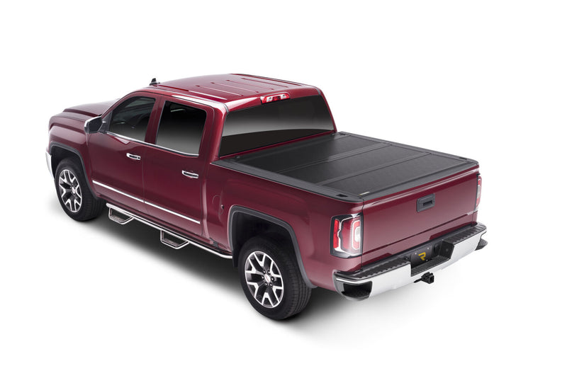 BAKFlip FiberMax Hard Folding Truck Bed Cover Rails Mounted Low Enough To Use Standard C Clamps 1988-2013  C/K Pickup/Silverado/Sierra 1500/1988-2014 2500 HD/3500 HD 6 Foot 6 Inch Bed BAK