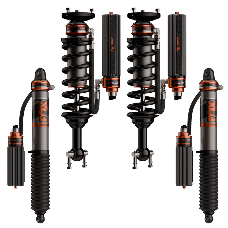 21-23 Ford F150 Supercrew 3.2 Truck Factory Race Series Live Valve Connected Suspension 2-2.5 Inch Lift Kit Fox Shocks